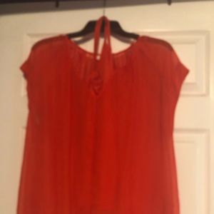 Orange Sheer Blouse with camisole